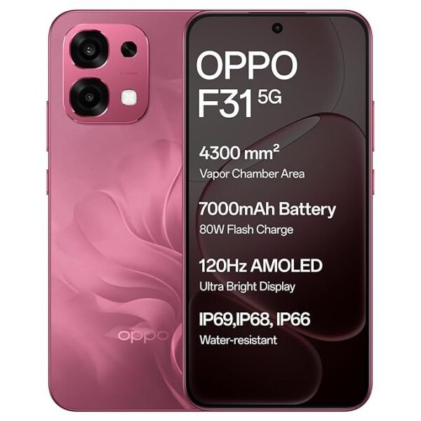 Oppo F31 5G (Bloom Red, 8GB RAM, 256GB Storage)