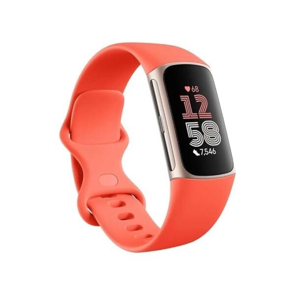 Fitbit Charge 6, Coral/Champagne Gold Aluminum